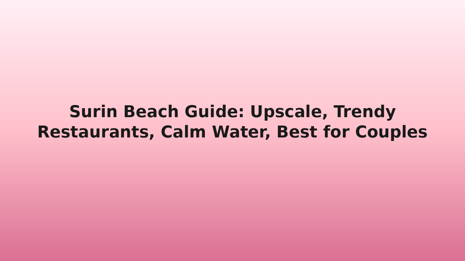Surin Beach Guide